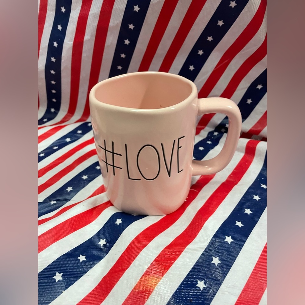 Rae dunn pink LOVE MUG